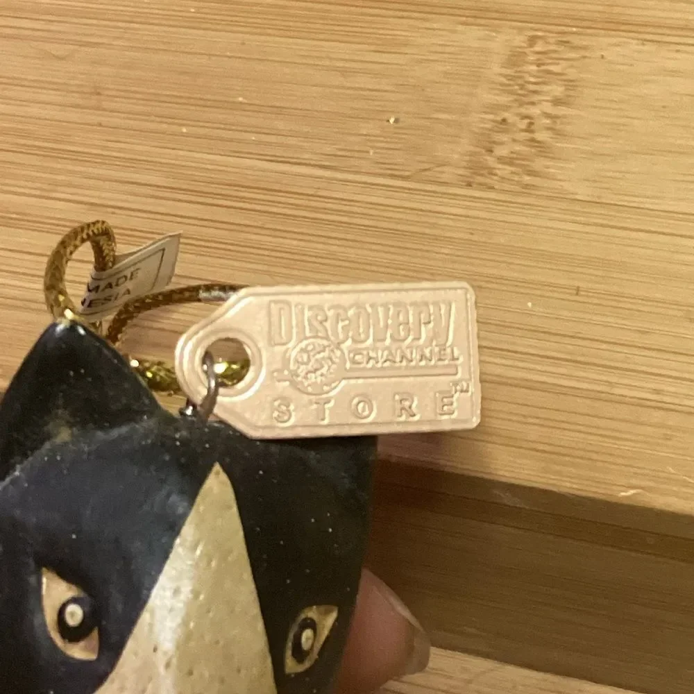 Discovery Store Wooden Jointed Cat Christmas Tree Ornament Ornimals Indonesia